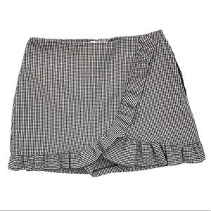 Vtg Y2K Cottage Core Gingham Mini Skort M